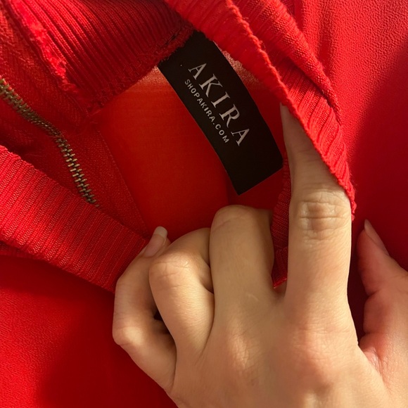 Elegant Red Asymmetrical top - Picture 4 of 4